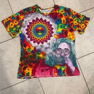 Dyes n’ Good Vibes MISPRINT (NOT hand dyed) Jerry Garcia Smoking